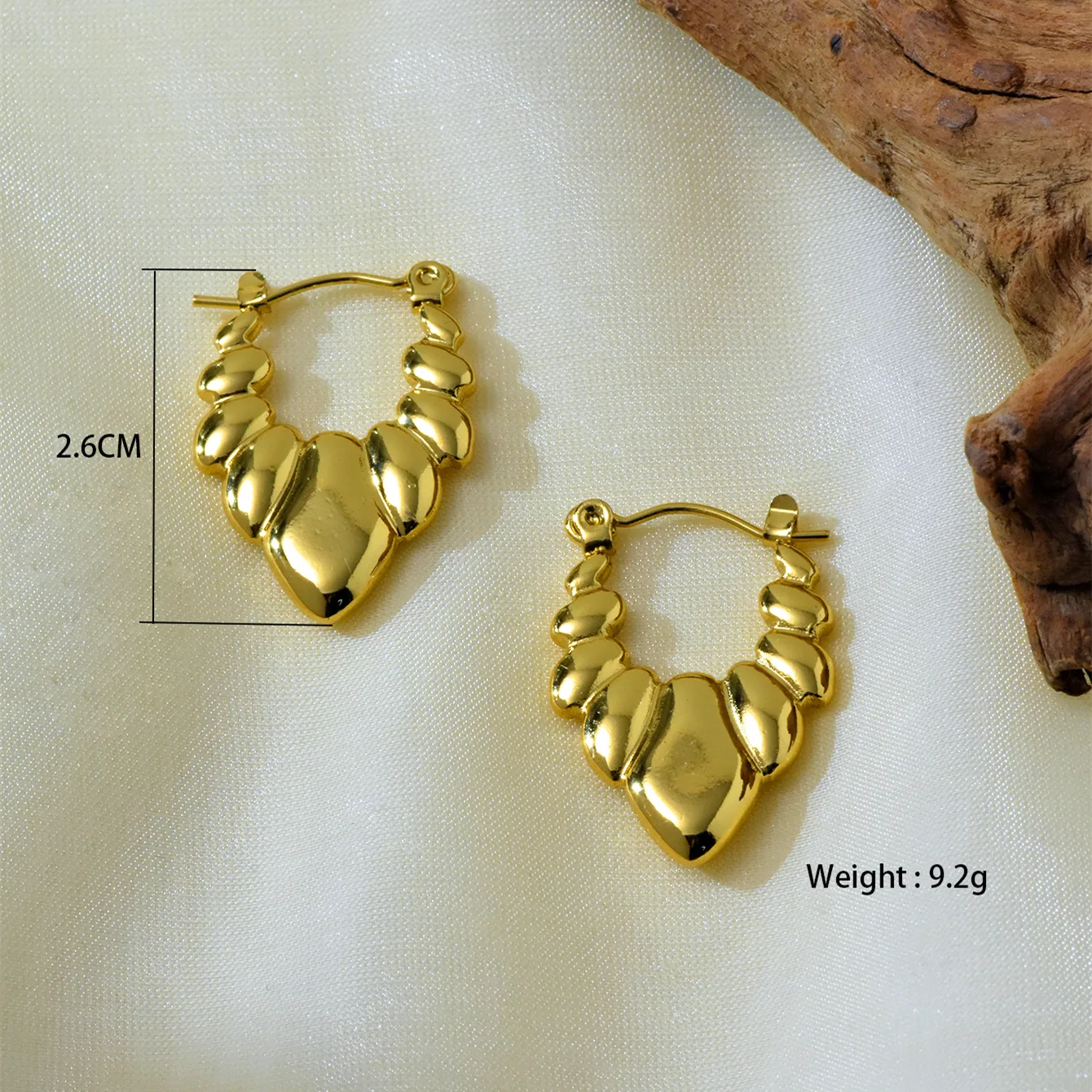 1 Set 1 Pair Elegant Irregular Irregular 304 Stainless Steel 18K Gold Plated Earrings display picture 5