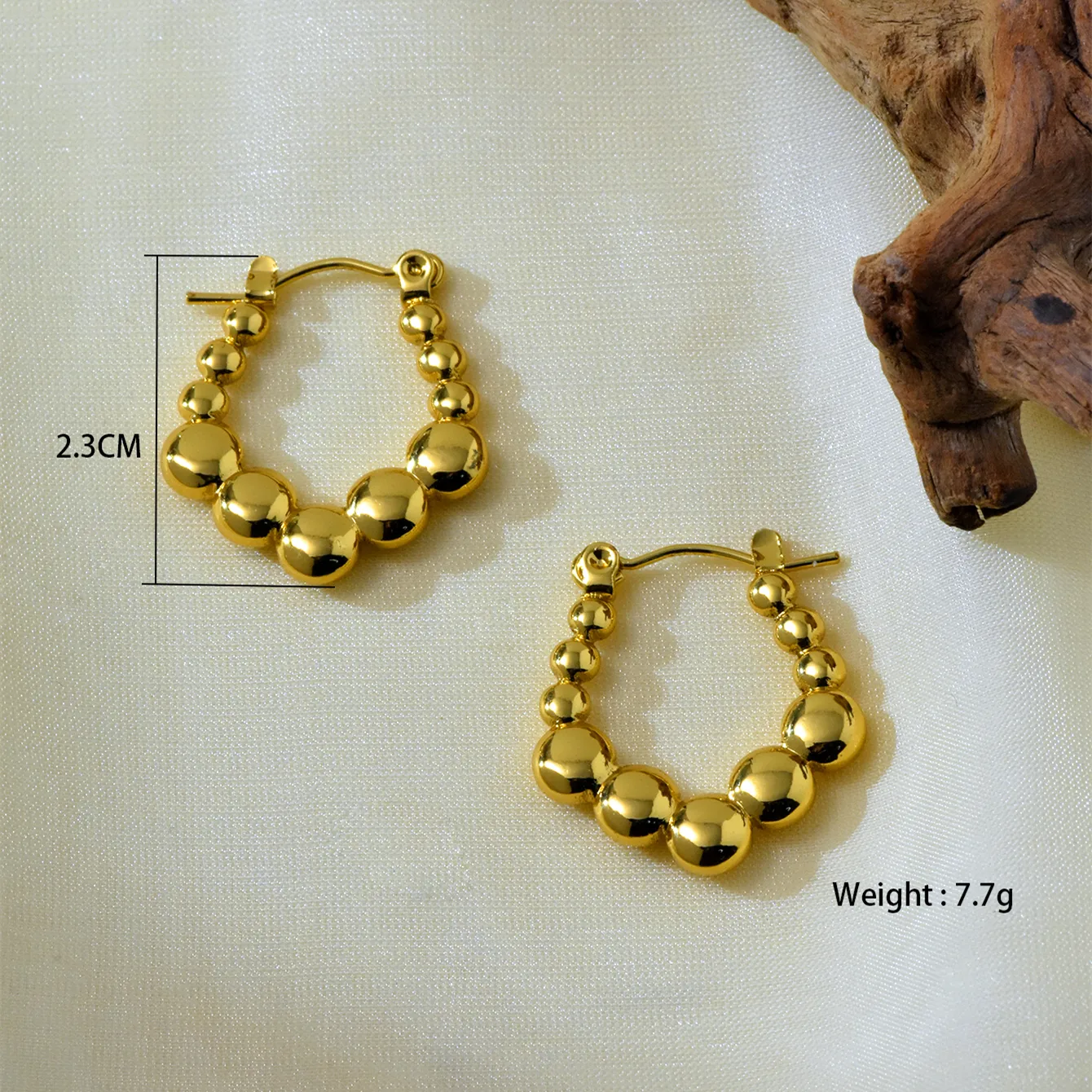 1 Set 1 Pair Elegant Irregular Irregular 304 Stainless Steel 18K Gold Plated Earrings display picture 6