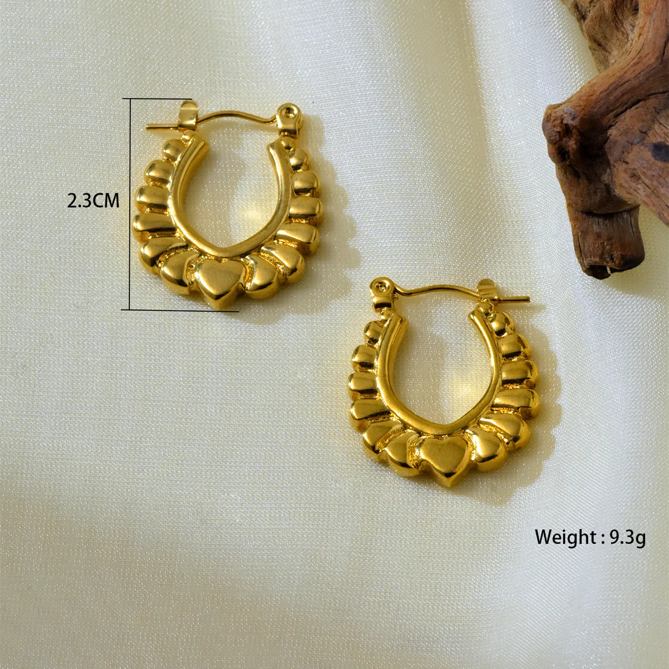 1 Set 1 Pair Elegant Irregular Irregular 304 Stainless Steel 18K Gold Plated Earrings display picture 10