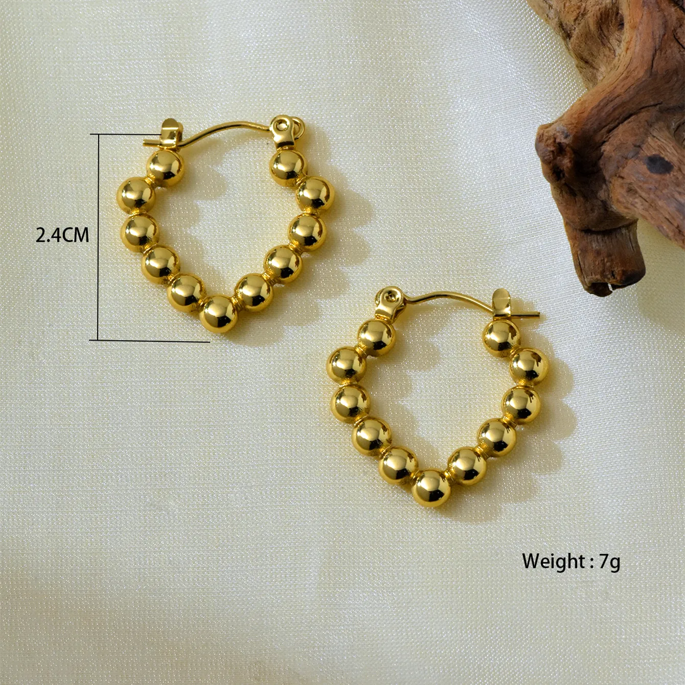1 Set 1 Pair Elegant Irregular Irregular 304 Stainless Steel 18K Gold Plated Earrings display picture 9