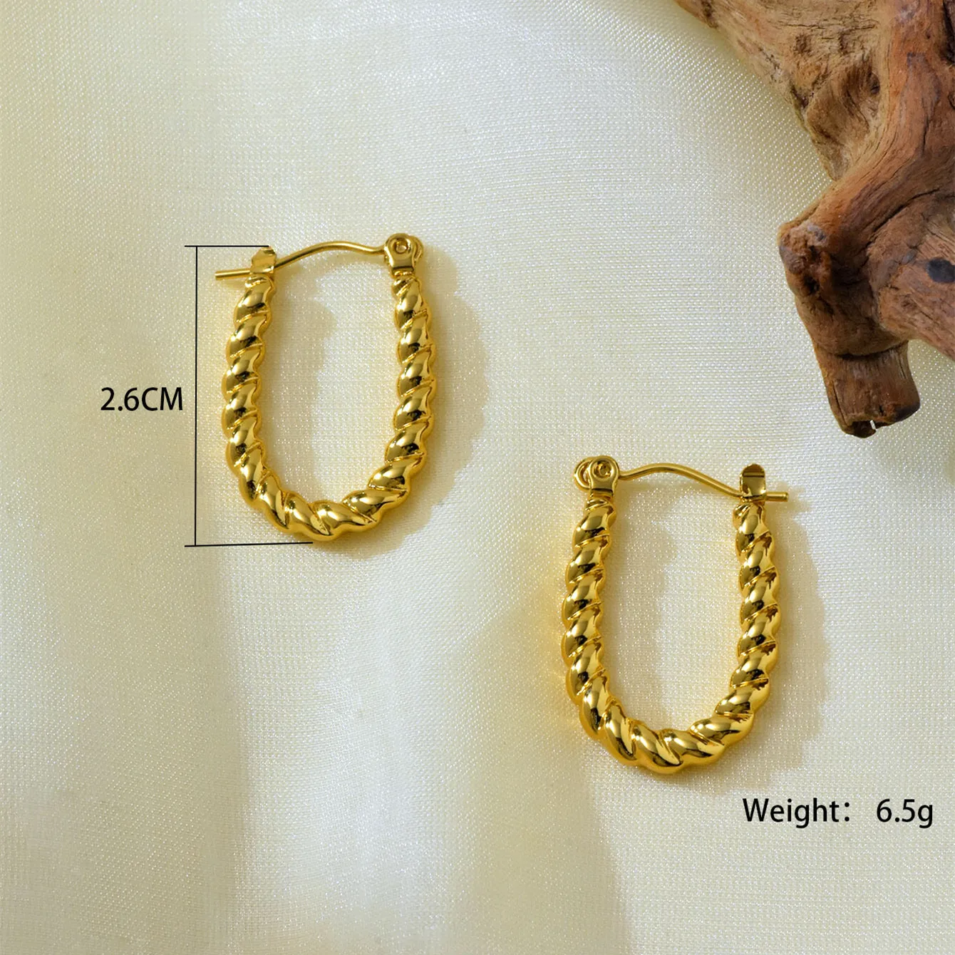 1 Set 1 Pair Elegant Irregular 304 Stainless Steel Earrings display picture 9
