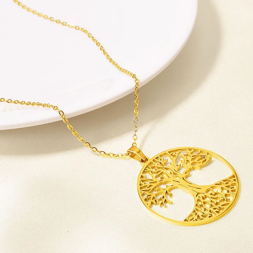 Vacation Simple Style Solid Color 304 Stainless Steel Plating Women's Pendant Necklace display picture 3
