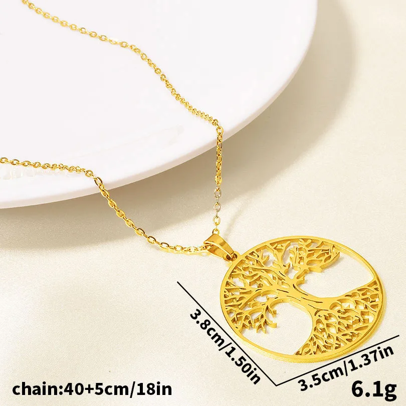 Vacation Simple Style Solid Color 304 Stainless Steel Plating Women's Pendant Necklace display picture 4