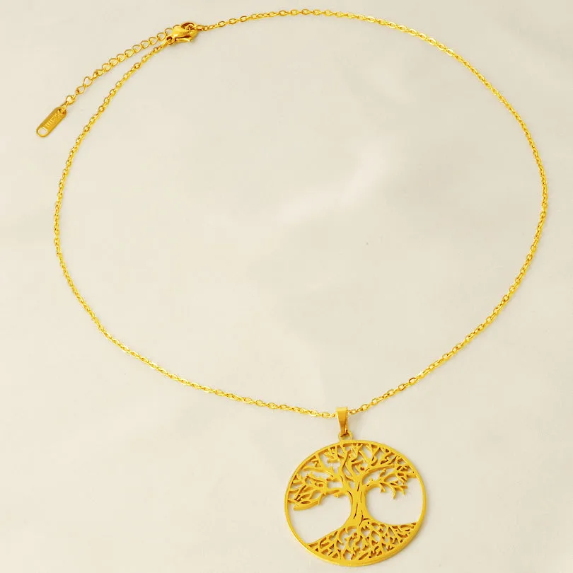 Vacation Simple Style Solid Color 304 Stainless Steel Plating Women's Pendant Necklace display picture 1