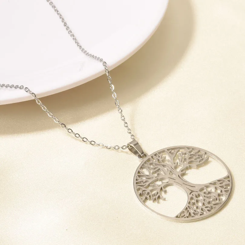 Vacation Simple Style Solid Color 304 Stainless Steel Plating Women's Pendant Necklace display picture 5
