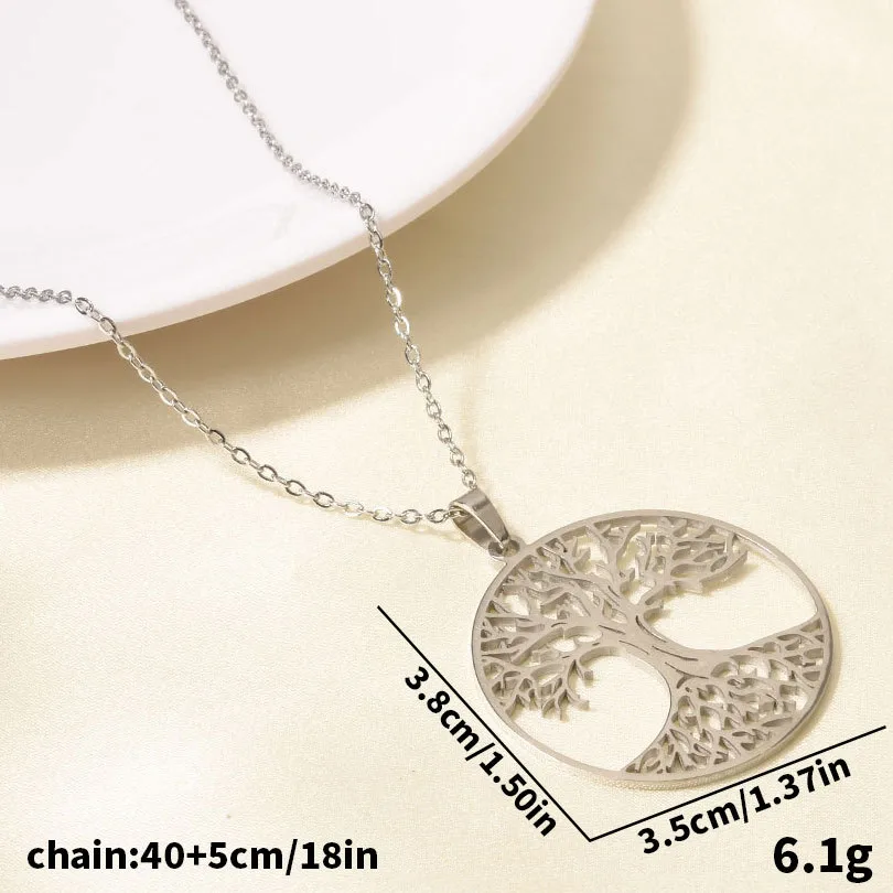 Vacation Simple Style Solid Color 304 Stainless Steel Plating Women's Pendant Necklace display picture 6
