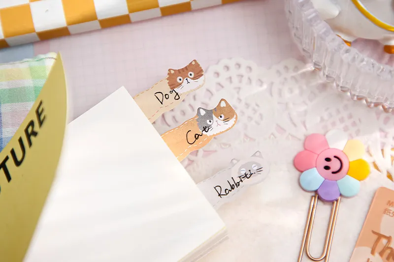 180 Pieces Per Pack Cat Class Learning Paper Cute Sticky Note display picture 11