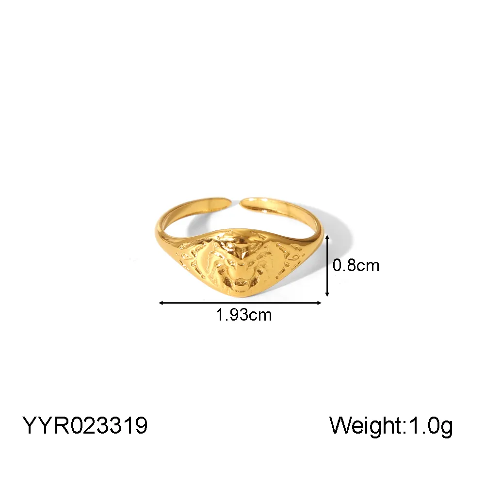IG Style Marine Style Starfish Swirl Pattern Heart Shape 304 Stainless Steel Natural Stone Asymmetrical Natural Stone 18K Gold Plated Women's Open Rings display picture 1