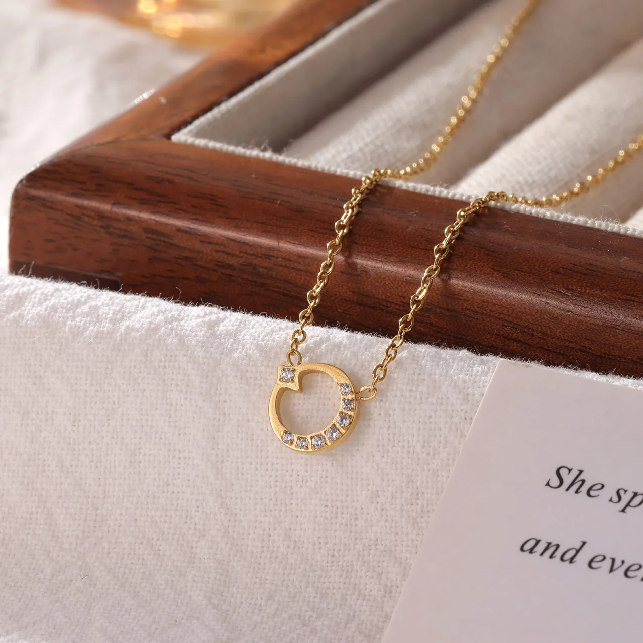 Sweet Simple Style Classic Style Geometric 304 Stainless Steel 16K Gold Plated White Gold Plated Women's Pendant Necklace display picture 3