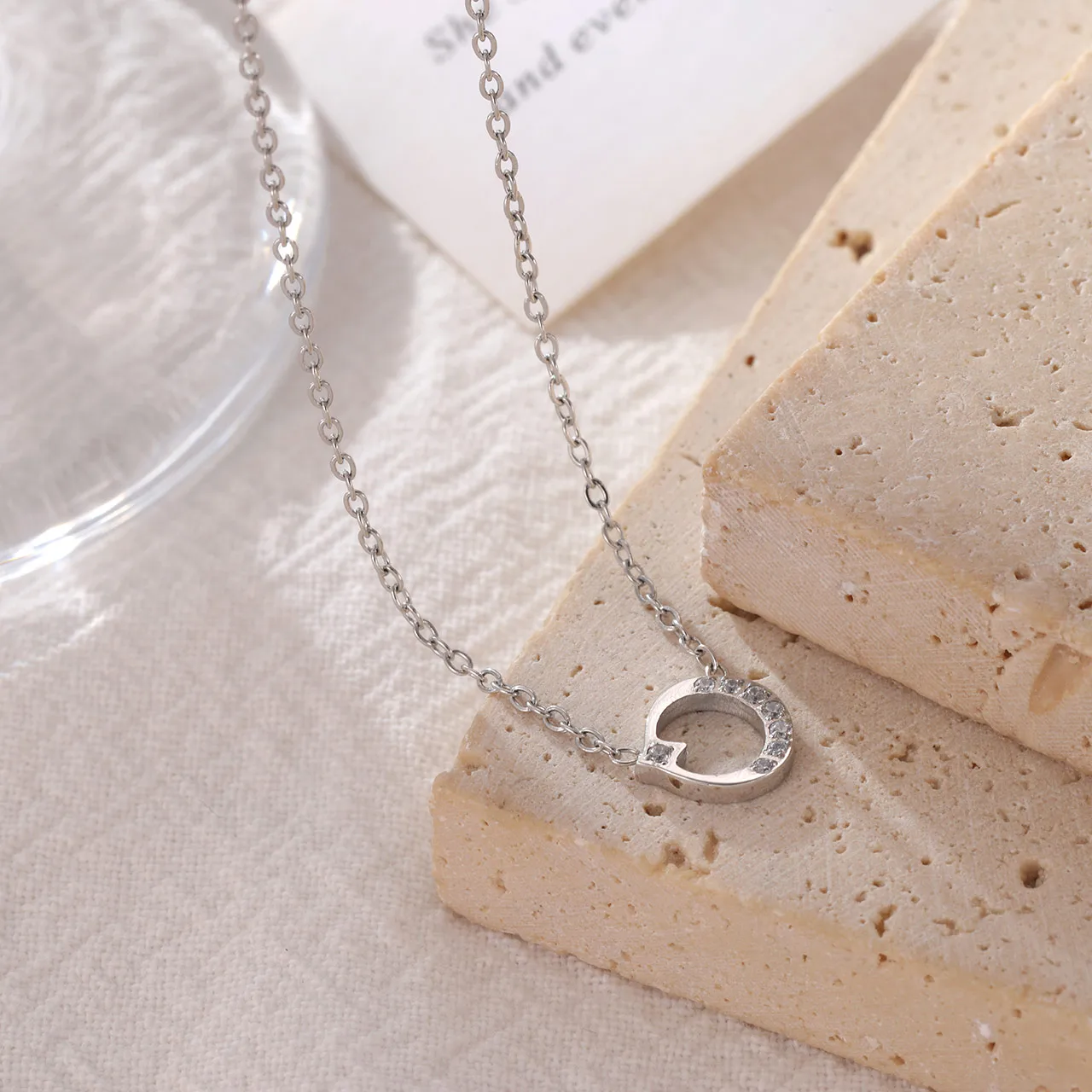 Sweet Simple Style Classic Style Geometric 304 Stainless Steel 16K Gold Plated White Gold Plated Women's Pendant Necklace display picture 4