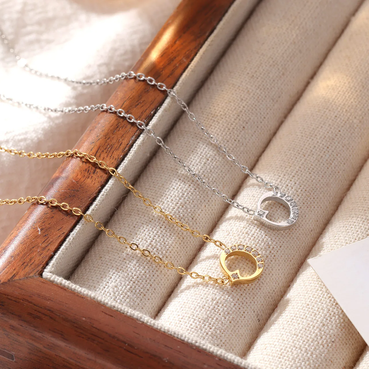 Sweet Simple Style Classic Style Geometric 304 Stainless Steel 16K Gold Plated White Gold Plated Women's Pendant Necklace display picture 5