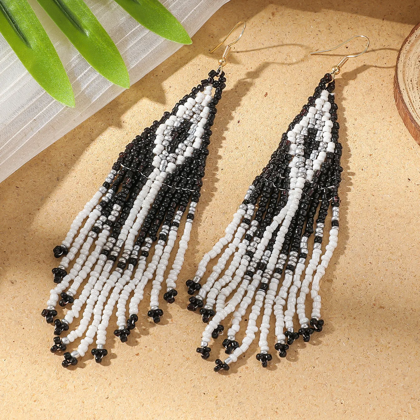 1 Pair Ethnic Style Bohemian Colorful Seed Bead Drop Earrings display picture 12
