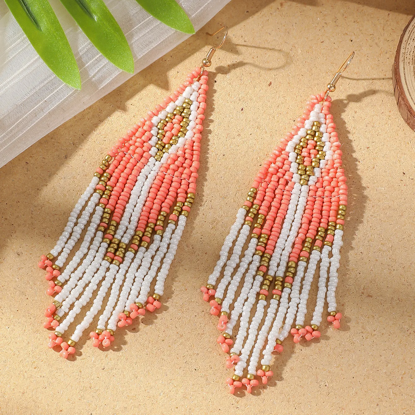1 Pair Ethnic Style Bohemian Colorful Seed Bead Drop Earrings display picture 5