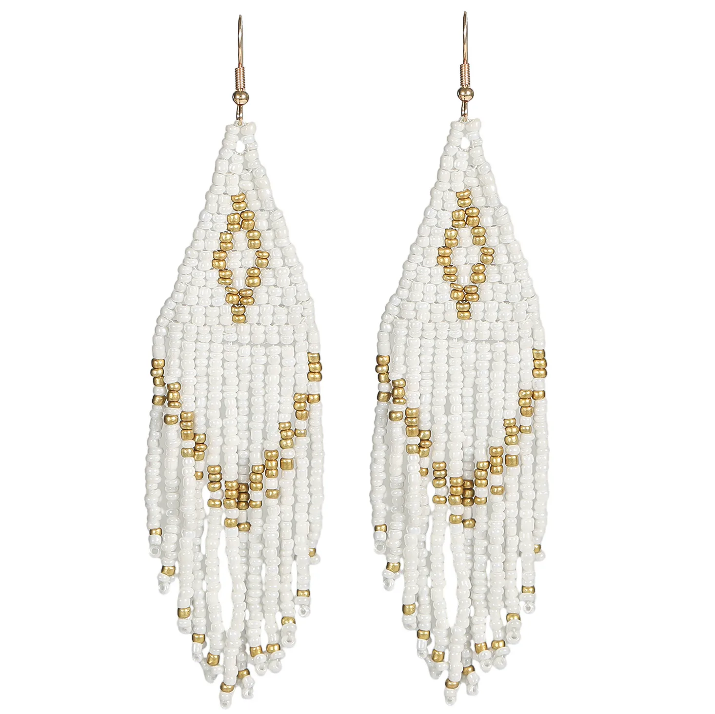 1 Pair Ethnic Style Bohemian Colorful Seed Bead Drop Earrings display picture 3