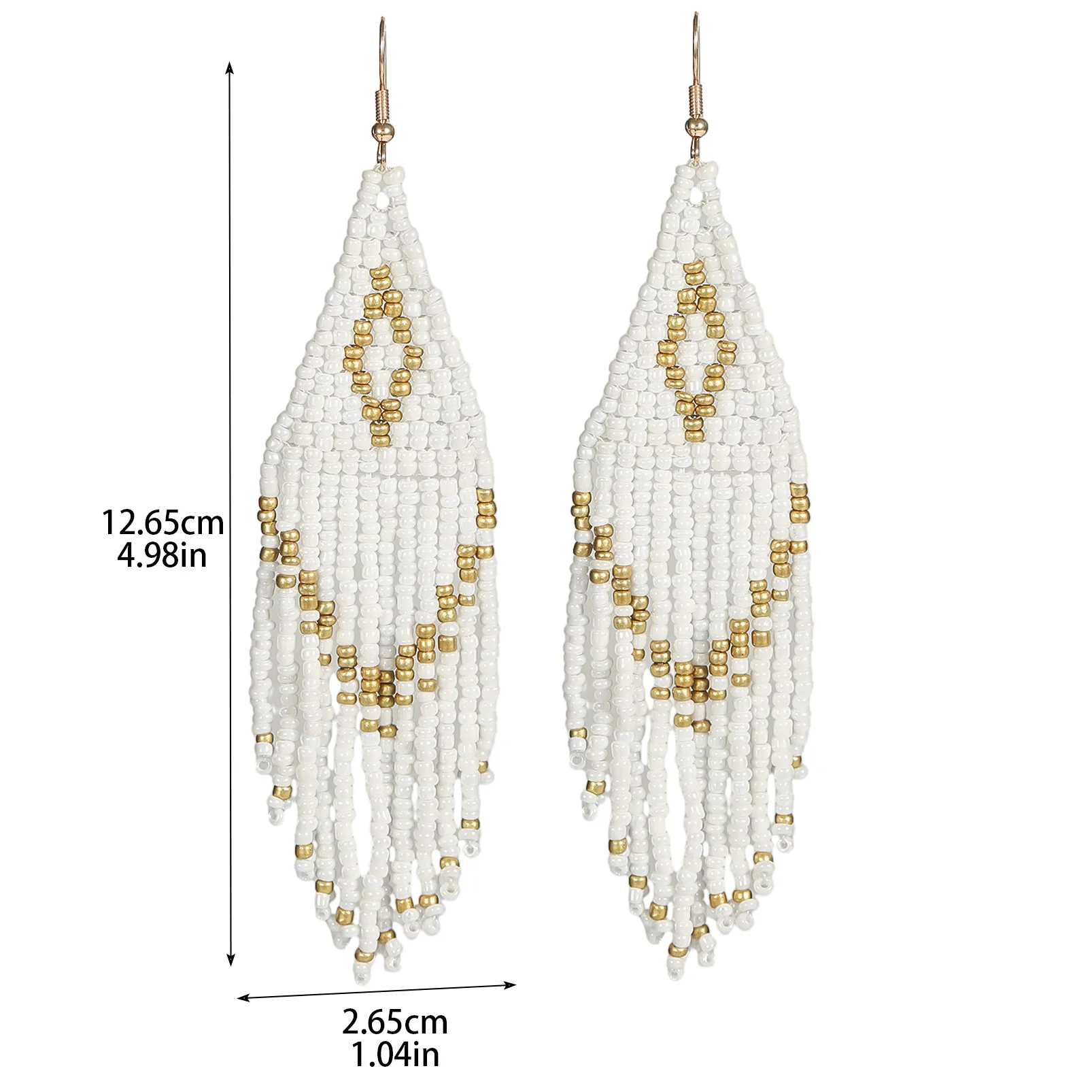 1 Pair Ethnic Style Bohemian Colorful Seed Bead Drop Earrings display picture 2