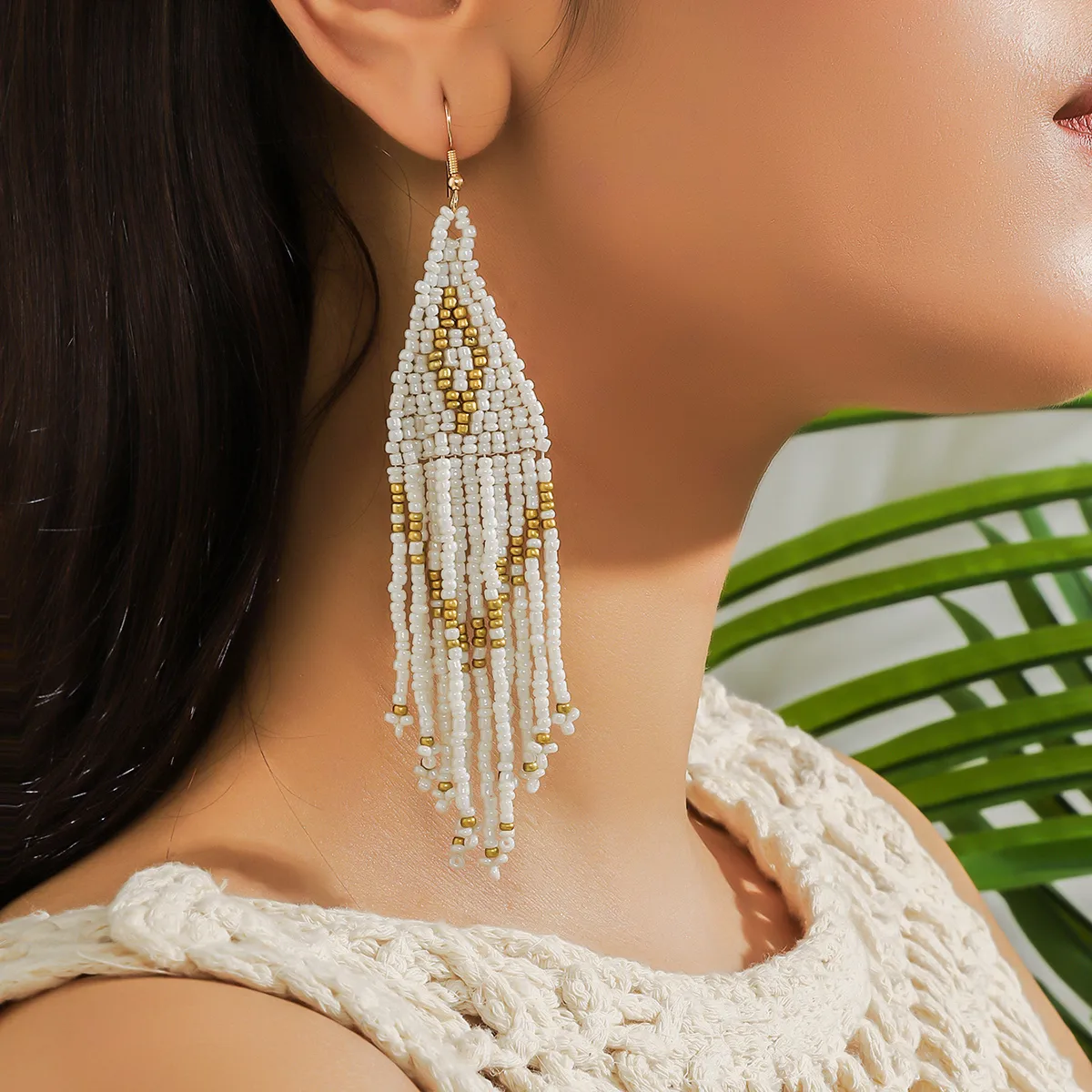 1 Pair Ethnic Style Bohemian Colorful Seed Bead Drop Earrings display picture 4