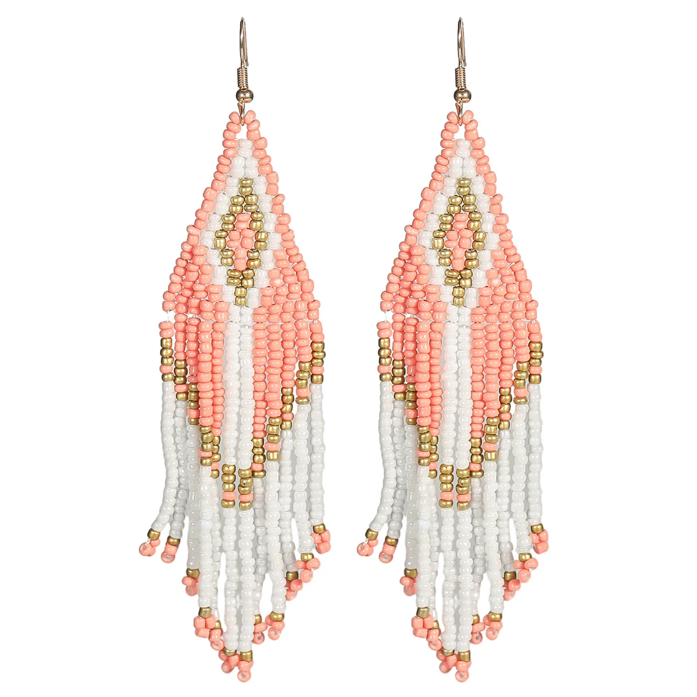 1 Pair Ethnic Style Bohemian Colorful Seed Bead Drop Earrings display picture 6