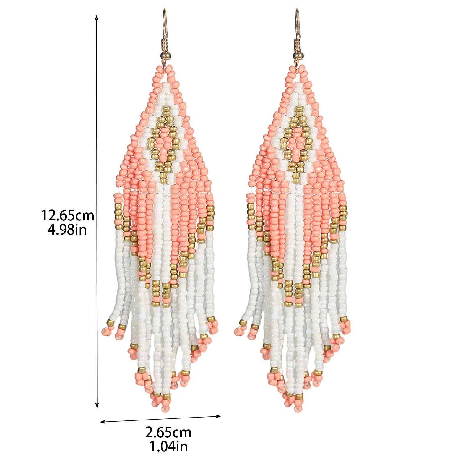 1 Pair Ethnic Style Bohemian Colorful Seed Bead Drop Earrings display picture 7