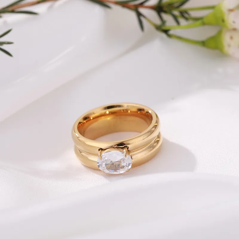 Retro Classic Style Geometric 304 Stainless Steel Irregular Plating Women's Rings display picture 3