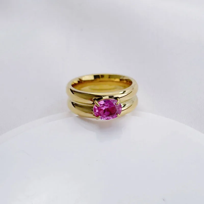 Retro Classic Style Geometric 304 Stainless Steel Irregular Plating Women's Rings display picture 4