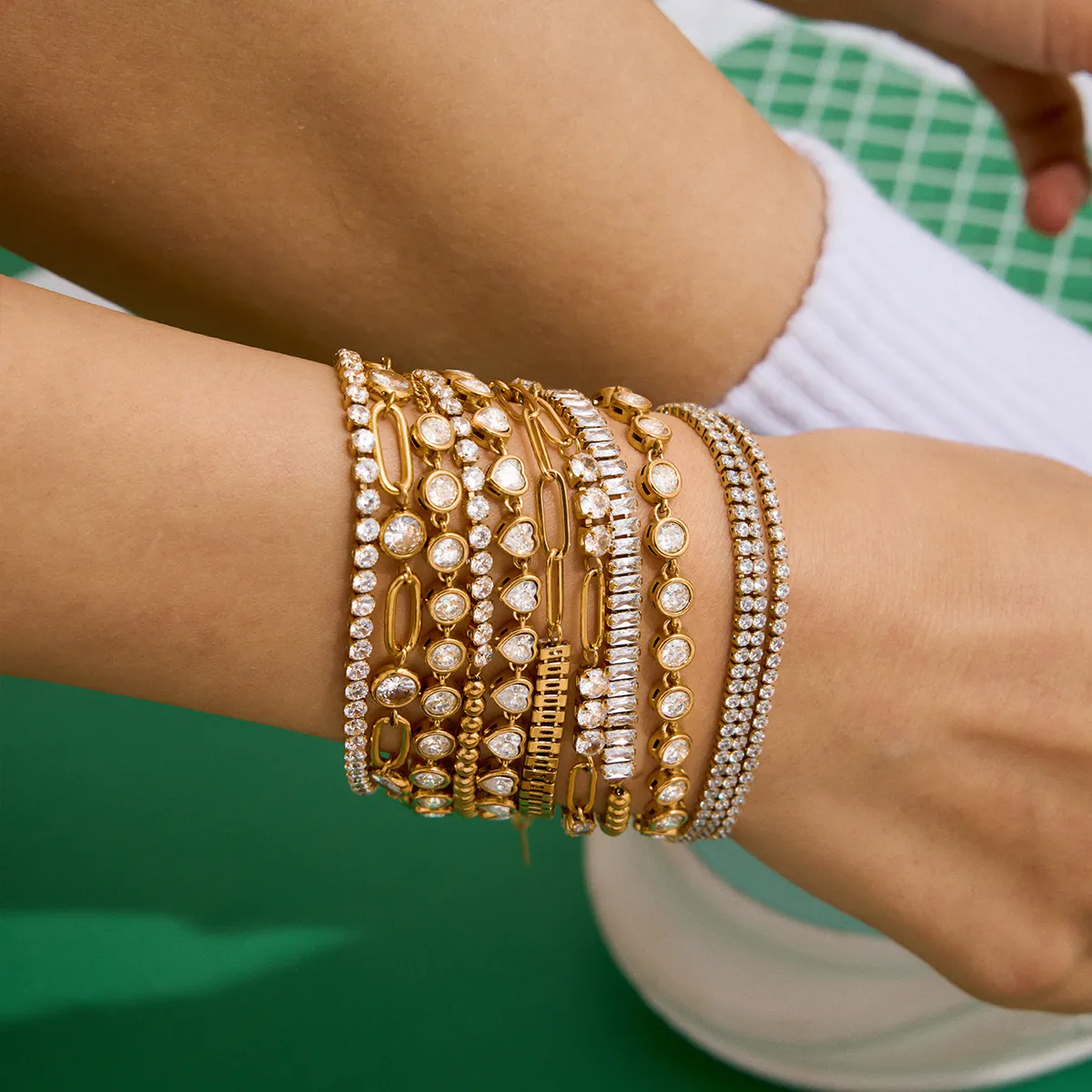 Basic Modern Style Geometric 316 Stainless Steel  Women's Bracelets Necklace display picture 1