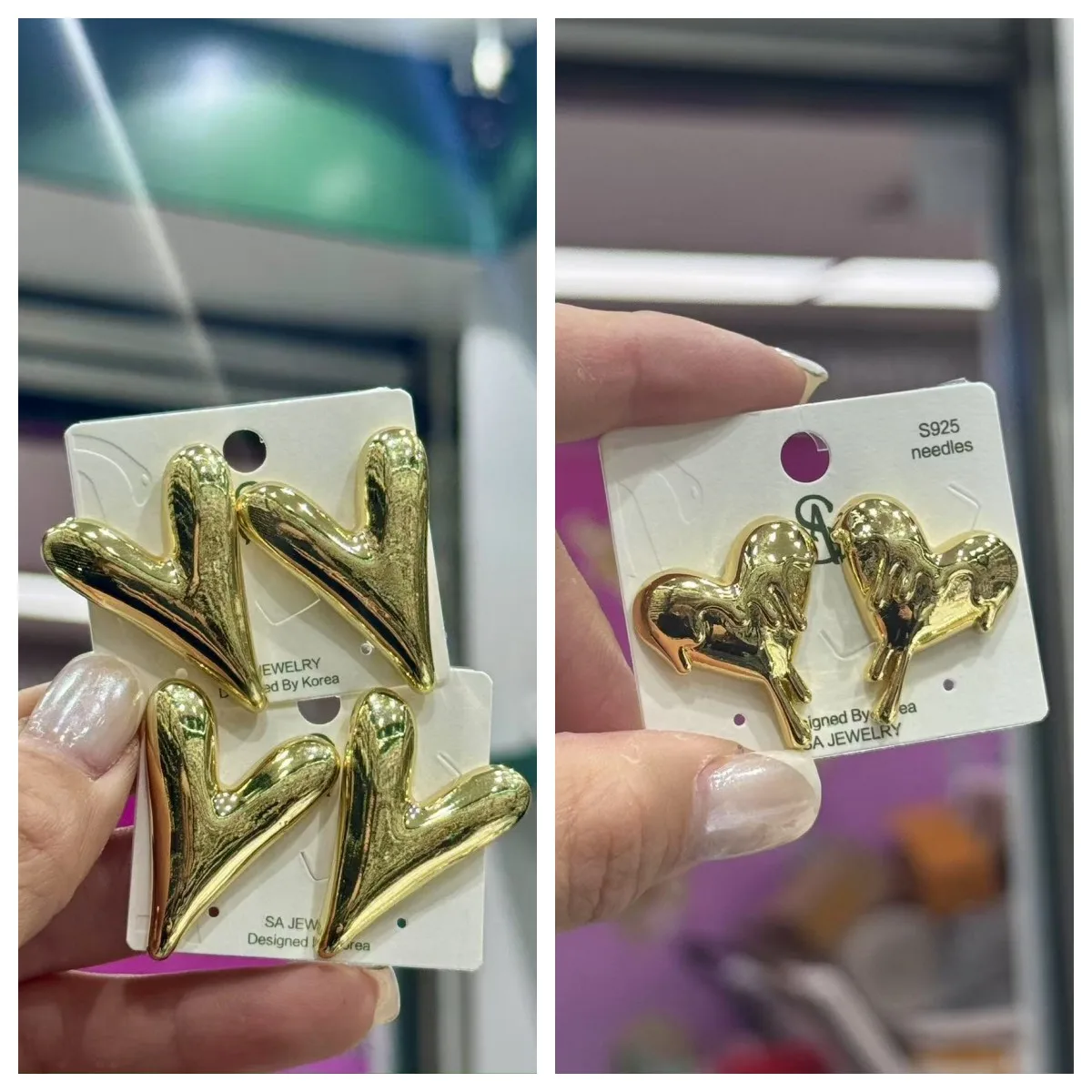 1 Pair/Package Casual Modern Style Simple Style Heart Shape Polishing Copper 18K Gold Plated Ear Studs display picture 1