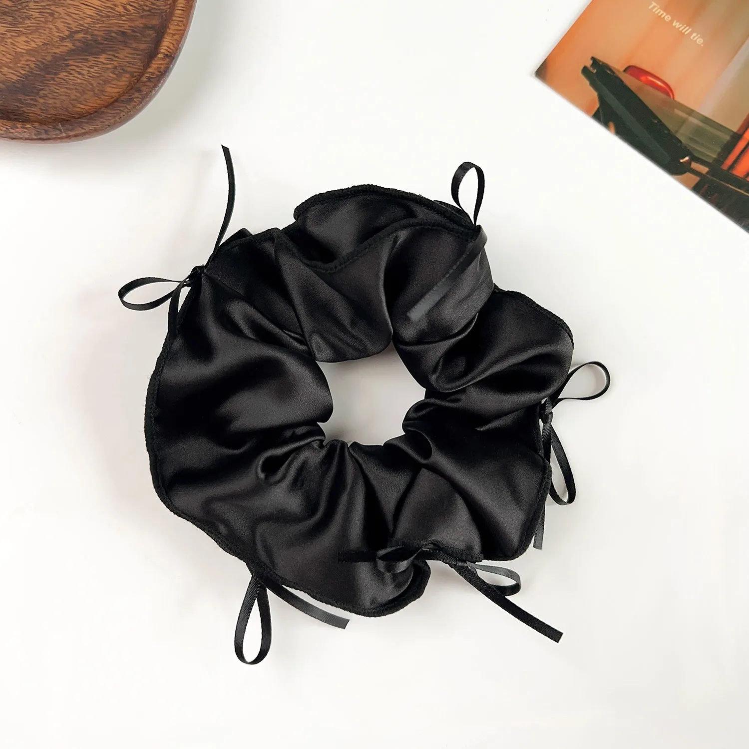 Women's Sweet Solid Color Satin Hair Tie display picture 10