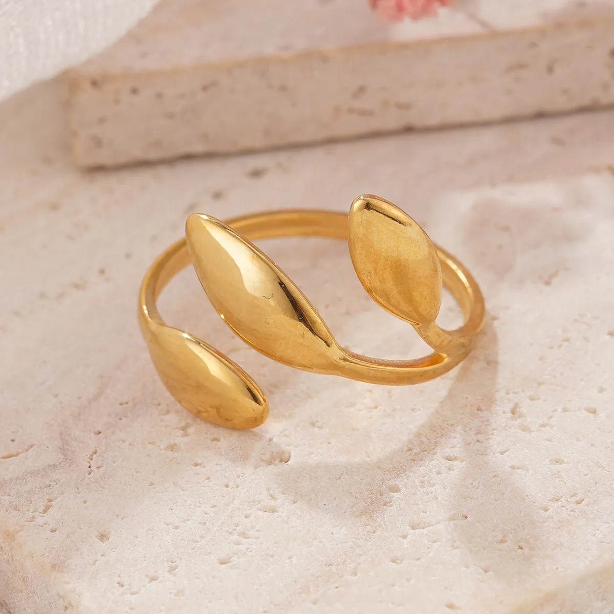 Retro Classic Style Geometric Starfish Heart Shape 304 Stainless Steel Plating Women's Open Rings display picture 5