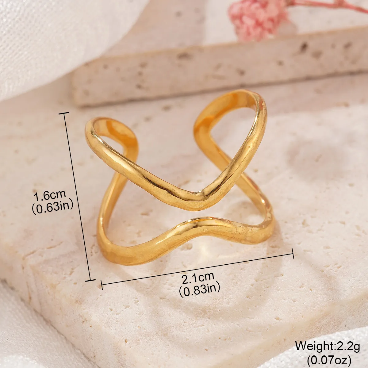 Retro Classic Style Geometric Starfish Heart Shape 304 Stainless Steel Plating Women's Open Rings display picture 8