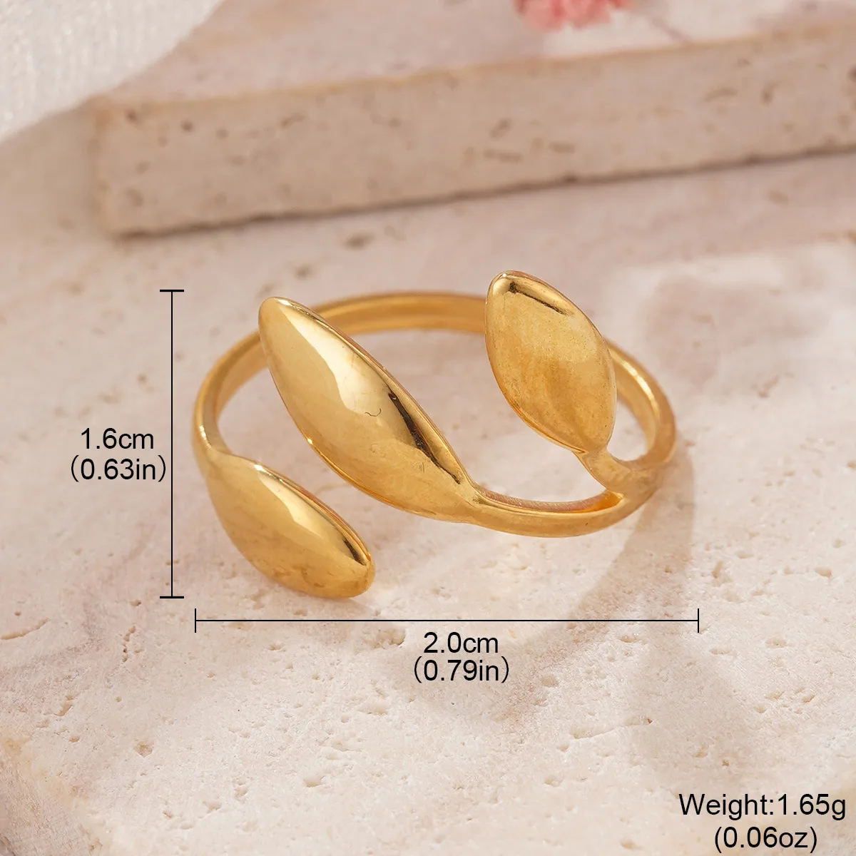 Retro Classic Style Geometric Starfish Heart Shape 304 Stainless Steel Plating Women's Open Rings display picture 6