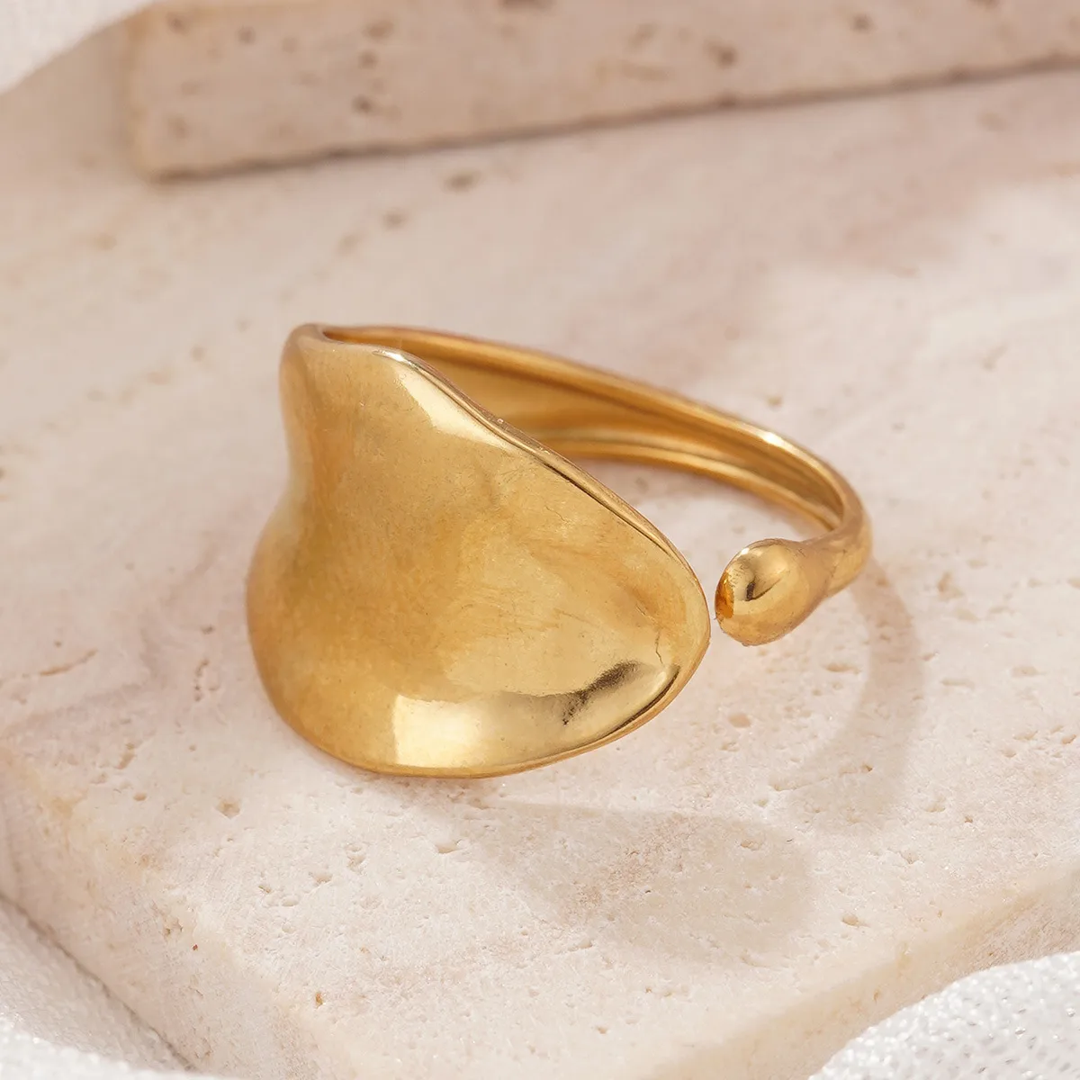 Retro Classic Style Geometric Starfish Heart Shape 304 Stainless Steel Plating Women's Open Rings display picture 9