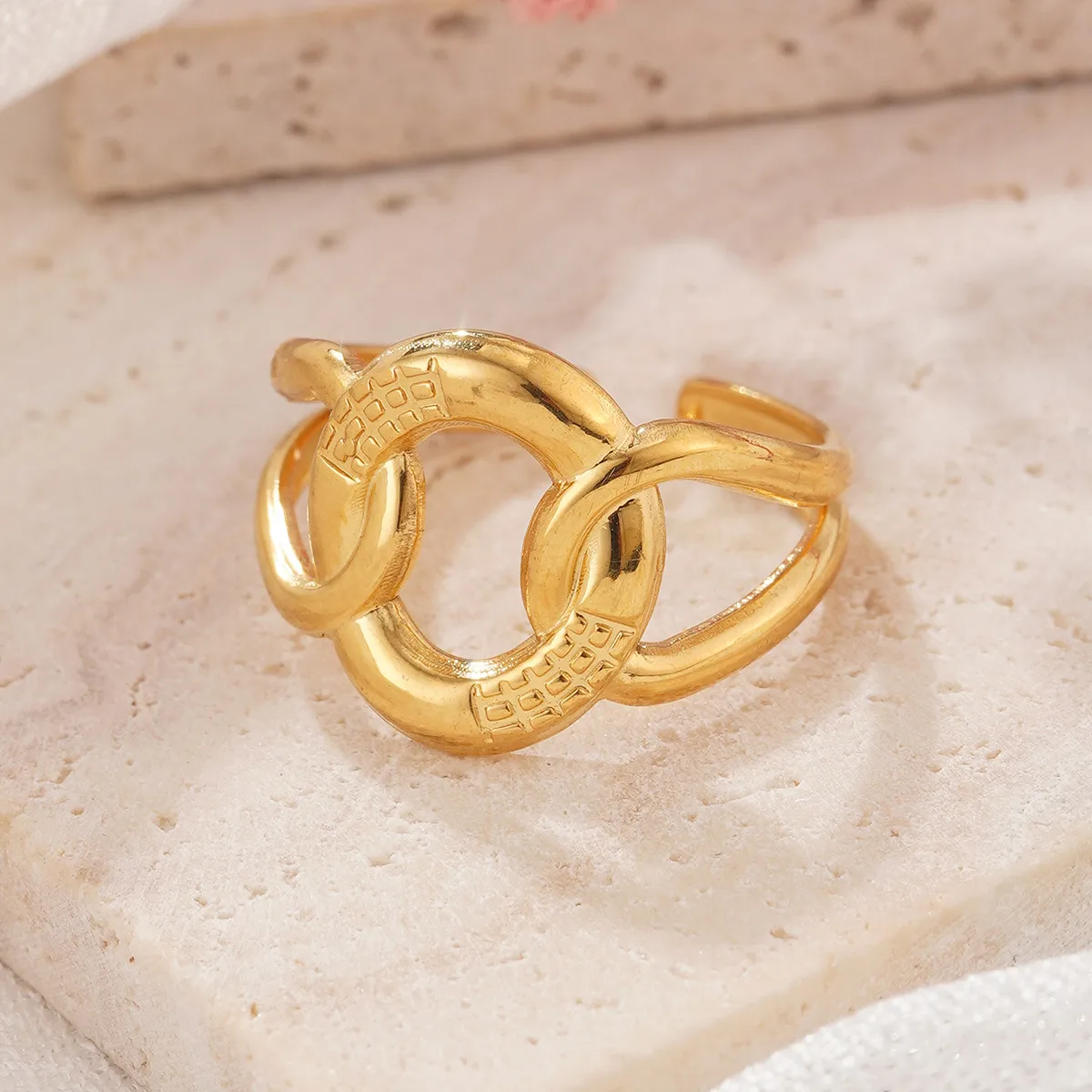 Retro Classic Style Geometric Starfish Heart Shape 304 Stainless Steel Plating Women's Open Rings display picture 15