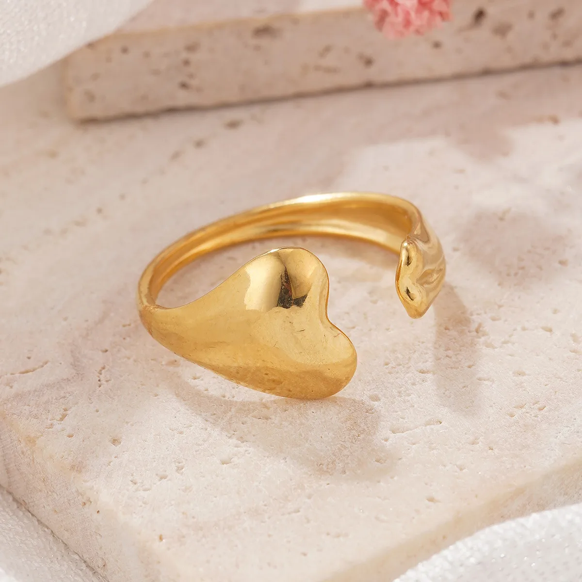 Retro Classic Style Geometric Starfish Heart Shape 304 Stainless Steel Plating Women's Open Rings display picture 17