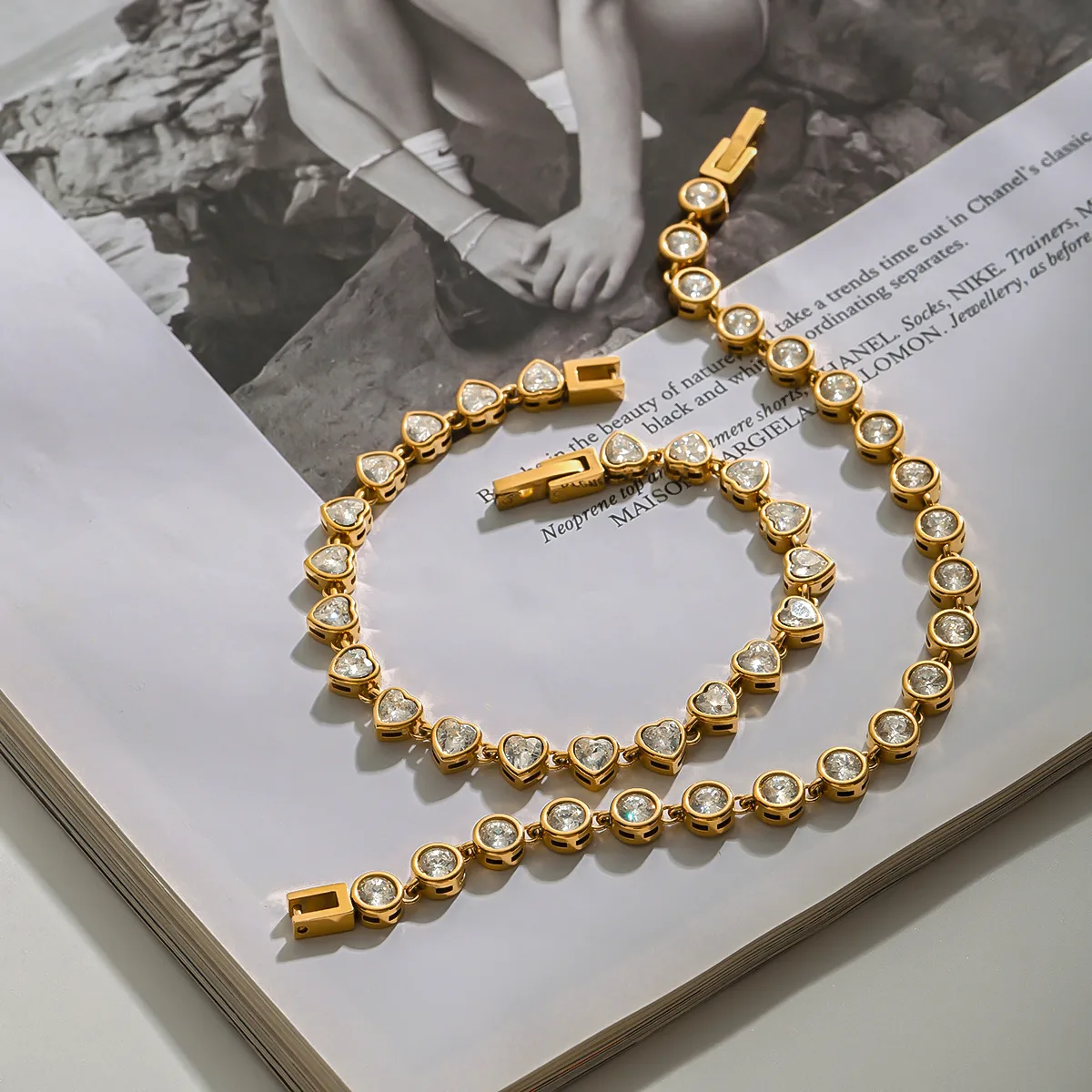 Basic Modern Style Geometric 316 Stainless Steel  Women's Bracelets Necklace display picture 9