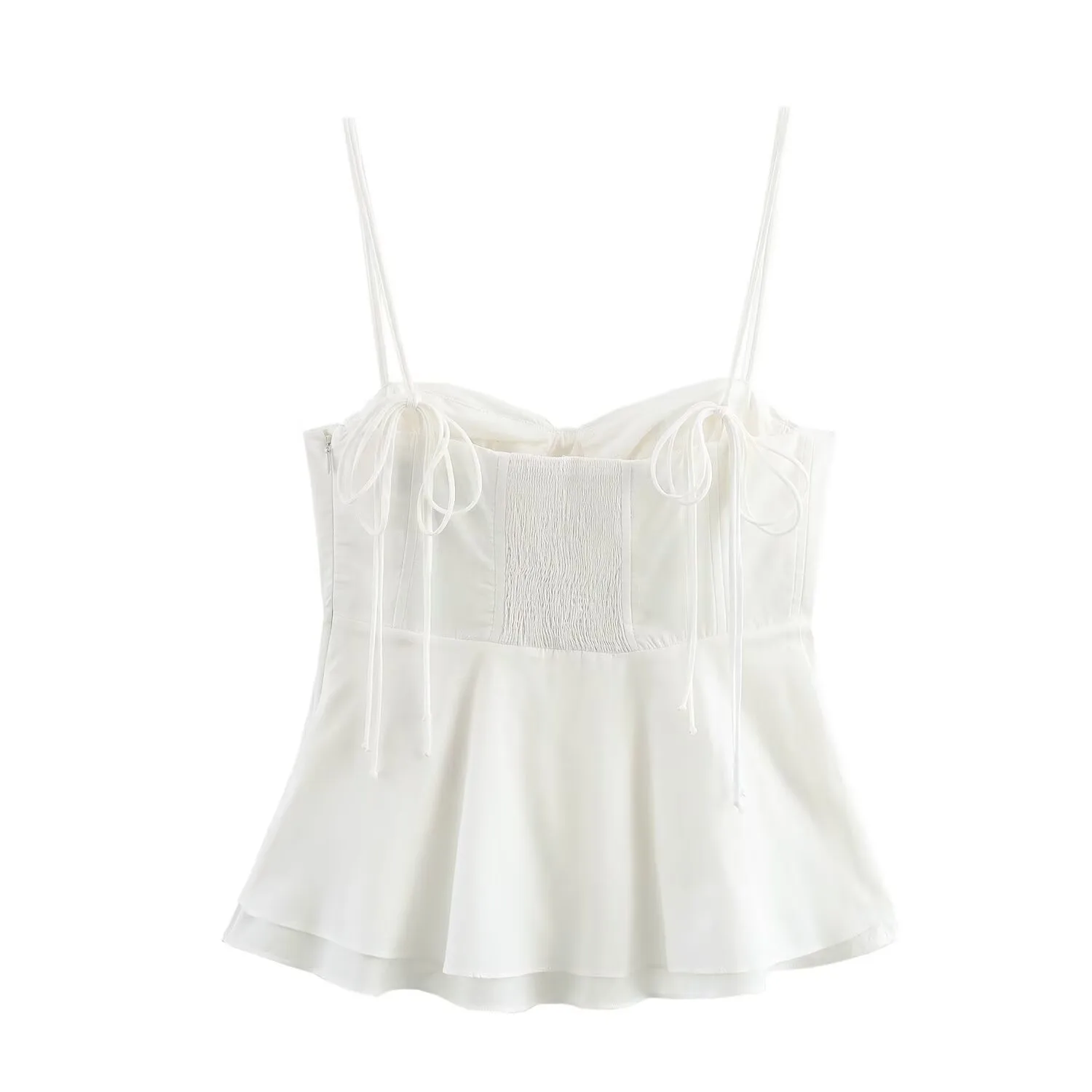 Women's Camisole Tank Tops Pleated Sexy Solid Color display picture 4