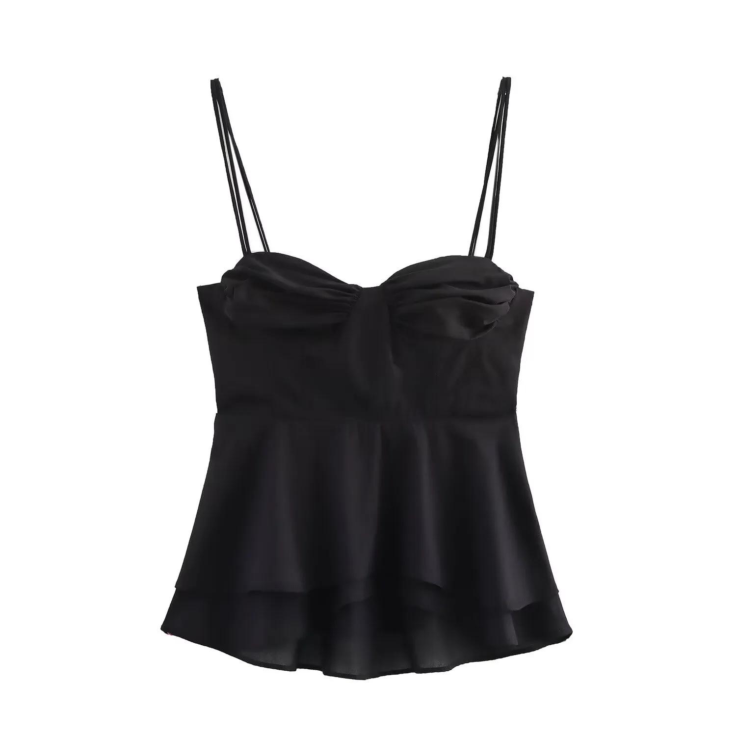 Women's Camisole Tank Tops Pleated Sexy Solid Color display picture 2