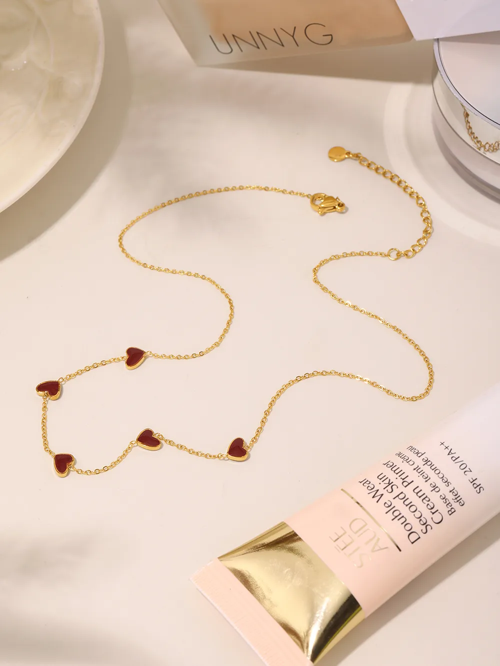 Vacation Heart Shape 304 Stainless Steel Plating 18K Gold Plated Women's Necklace display picture 1