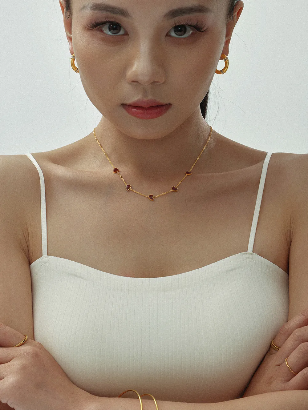 Vacation Heart Shape 304 Stainless Steel Plating 18K Gold Plated Women's Necklace display picture 6