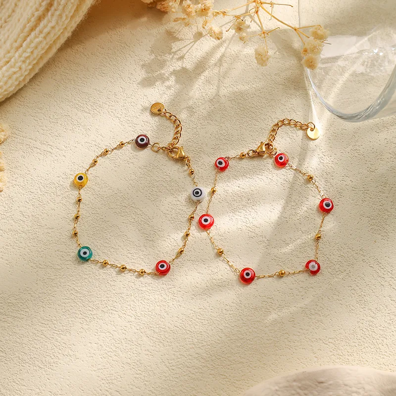 Casual Simple Style Commute Eye 304 Stainless Steel Plating 14K Gold Plated Women's Bracelets display picture 2