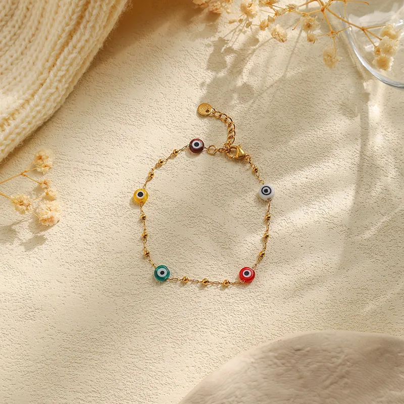 Casual Simple Style Commute Eye 304 Stainless Steel Plating 14K Gold Plated Women's Bracelets display picture 4