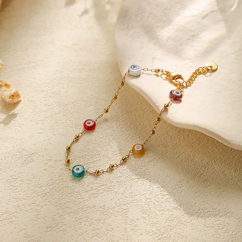 Casual Simple Style Commute Eye 304 Stainless Steel Plating 14K Gold Plated Women's Bracelets display picture 3