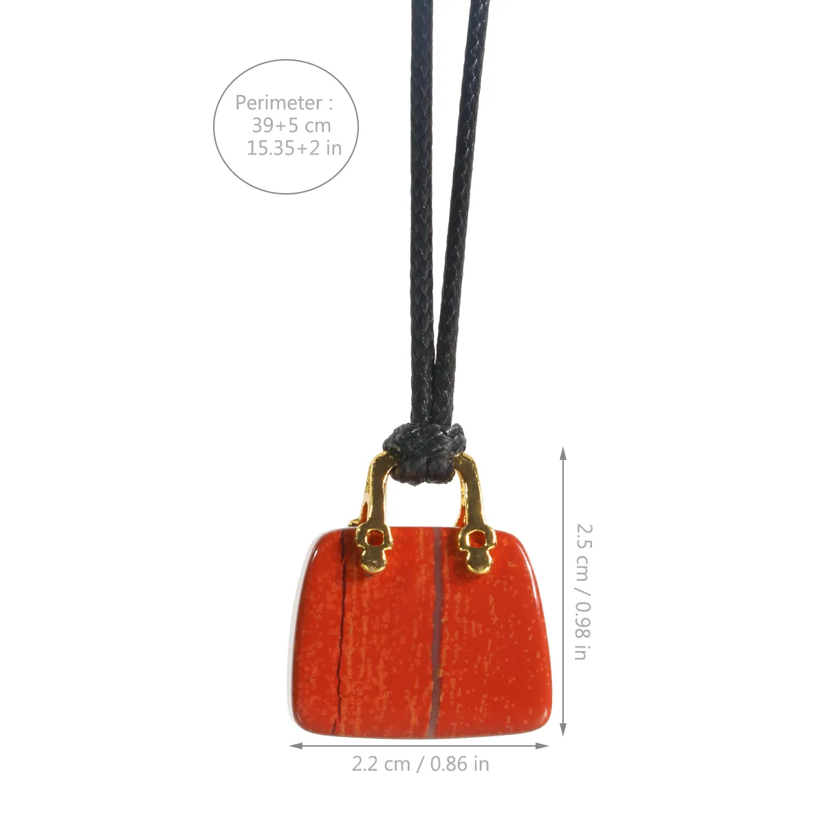 Retro Classic Style Bag Alloy Natural Stone Women's Pendant Necklace display picture 3