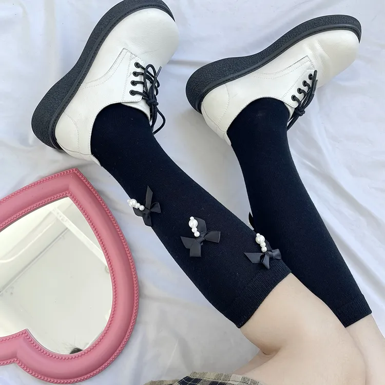 Women's New Style Solid Color Bow Knot Cotton Ankle Socks A Pair display picture 12