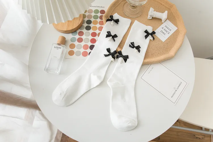 Women's New Style Solid Color Bow Knot Cotton Ankle Socks A Pair display picture 16