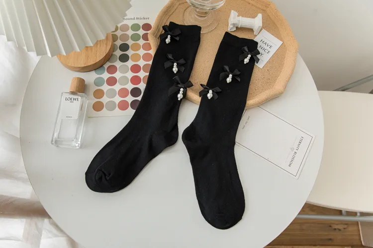 Women's New Style Solid Color Bow Knot Cotton Ankle Socks A Pair display picture 17