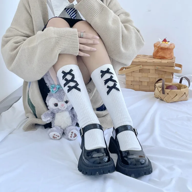 Women's Elegant Lady New Style Bow Knot Cotton Crew Socks A Pair display picture 17