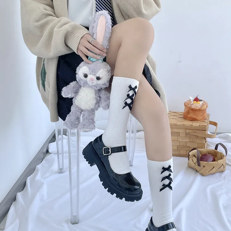 Women's Elegant Lady New Style Bow Knot Cotton Crew Socks A Pair display picture 14