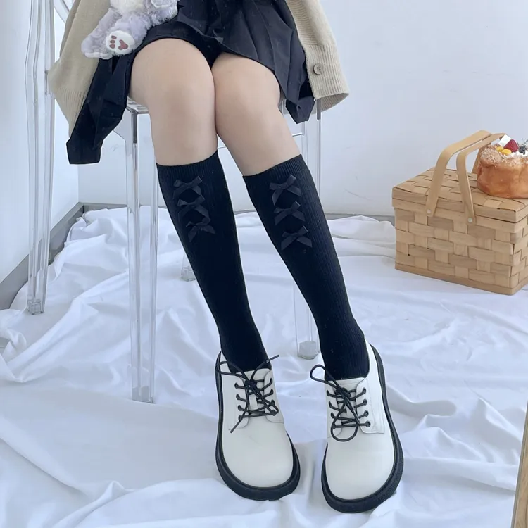Women's Elegant Lady New Style Bow Knot Cotton Crew Socks A Pair display picture 19