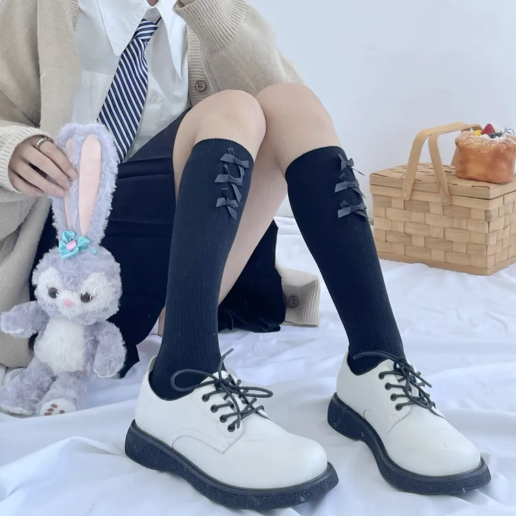 Women's Elegant Lady New Style Bow Knot Cotton Crew Socks A Pair display picture 20