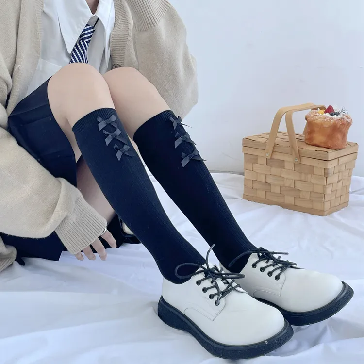 Women's Elegant Lady New Style Bow Knot Cotton Crew Socks A Pair display picture 22